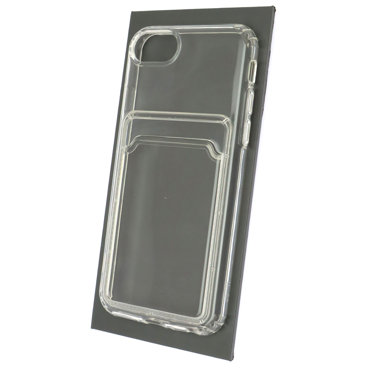 Чехол накладка CARD CASE для APPLE iPhone 6, iPhone 6G, iPhone 6S, силикон, отдел для карт, цвет прозрачный Чехол накладка CARD CASE для APPLE iPhone 6, iPhone 6G, iPhone 6S, силикон, отдел для карт, цвет прозрачный
