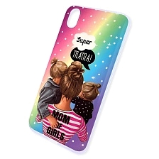 Чехол накладка для HUAWEI Honor 8S, Y5 2019, силикон, глянец, рисунок Super MAMA MOM OF GIRLS.