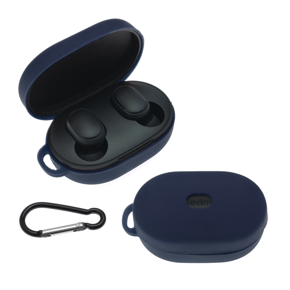 Чехол для наушников XIAOMI Redmi AirDots Youth Edition, силикон, цвет темно синий. Чехол для наушников XIAOMI Redmi AirDots Youth Edition, силикон, цвет темно синий.