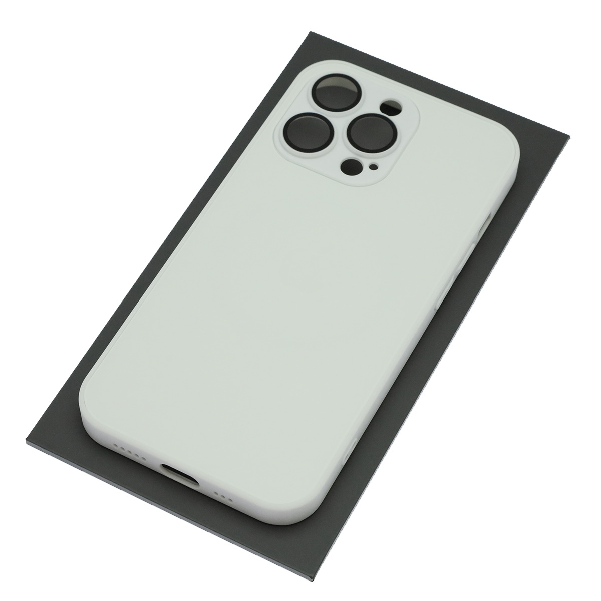 Чехол накладка AG Glass case с поддержкой MagSafe для APPLE iPhone 13 Pro, силикон, защита камеры, цвет белый Чехол накладка AG Glass case с поддержкой MagSafe для APPLE iPhone 13 Pro, силикон, защита камеры, цвет белый