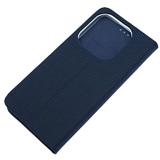 Чехол книжка MESH для INFINIX HOT 40i, SMART 8, SMART 8 Plus, текстиль, силикон, бархат, визитница, цвет темно синий Чехол книжка MESH для INFINIX HOT 40i, SMART 8, SMART 8 Plus, текстиль, силикон, бархат, визитница, цвет темно синий