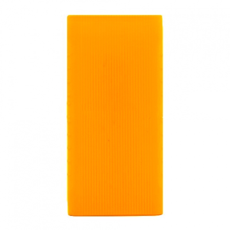 Силиконовый чехол для XIAOMI Power bank 10000 с 2 USB, цвет оранжевый.