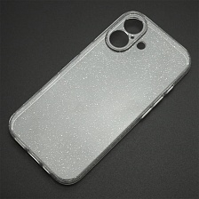 Чехол накладка STARDUST (Clear Case) для APPLE iPhone 17, защита камеры, с блестками, прозрачный