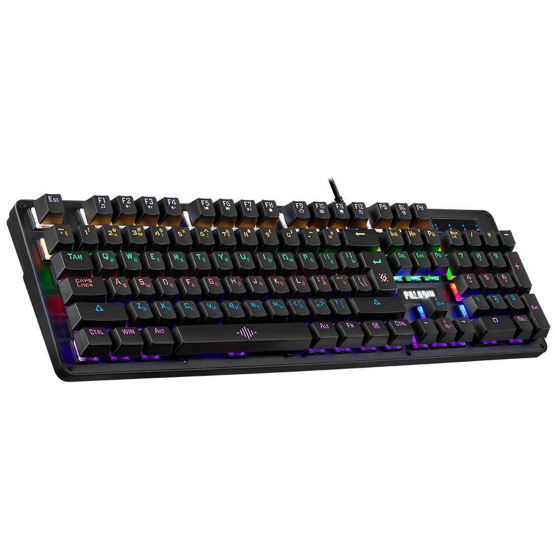 Игровая клавиатура DEFENDER Paladin GK-370L, механическая, проводная, подсветка, цвет черный Игровая клавиатура DEFENDER Paladin GK-370L, механическая, проводная, подсветка, цвет черный