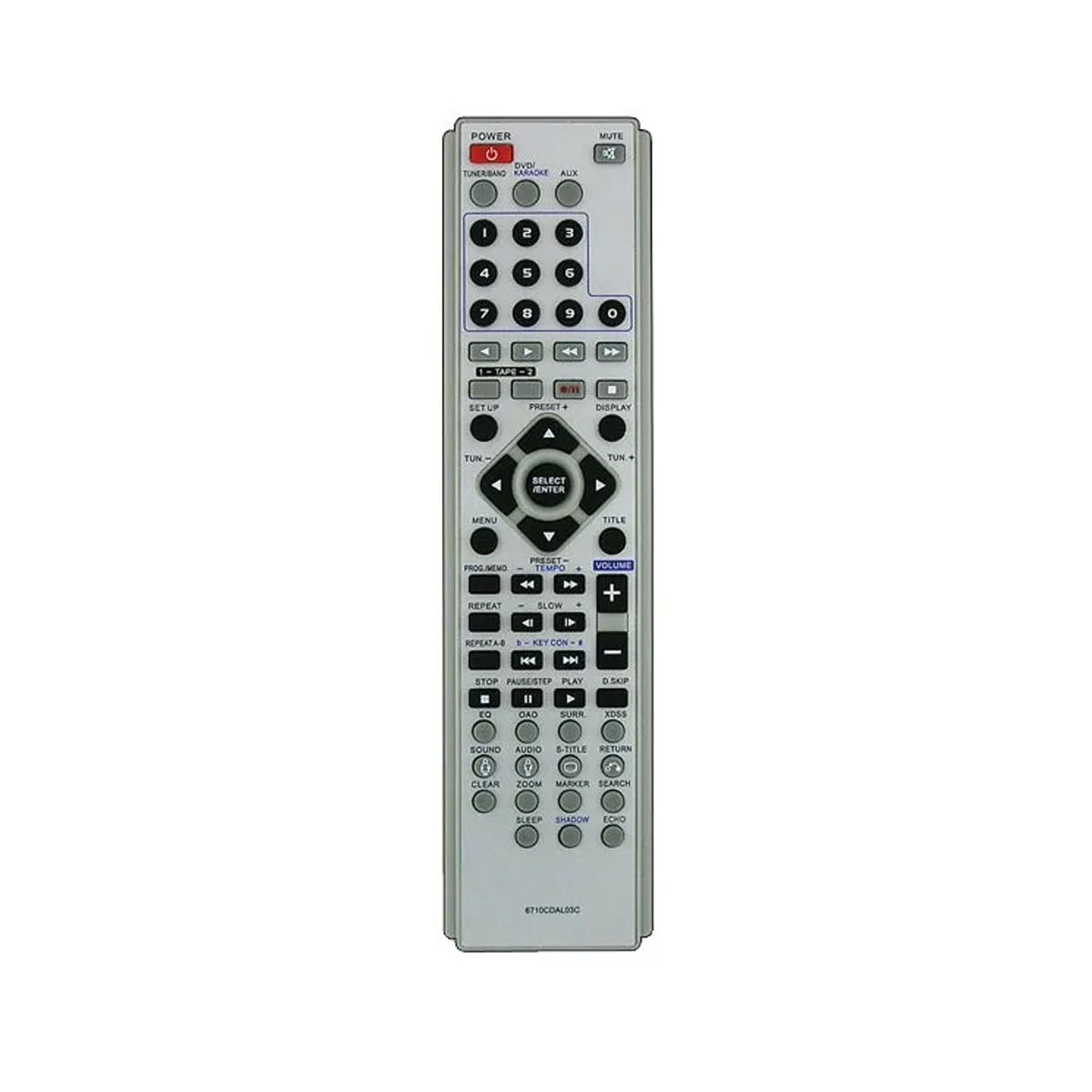 Пульт ДУ 6710CDAL03C для музыкального центра LG, цвет серый Пульт ДУ 6710CDAL03C для музыкального центра LG, цвет серый