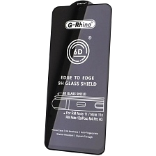 Защитное стекло 6D G-Rhino для XIAOMI Redmi Note 11 4G, Redmi Note 11S, Redmi Note 12S, POCO M4 Pro 4G, цвет окантовки черный