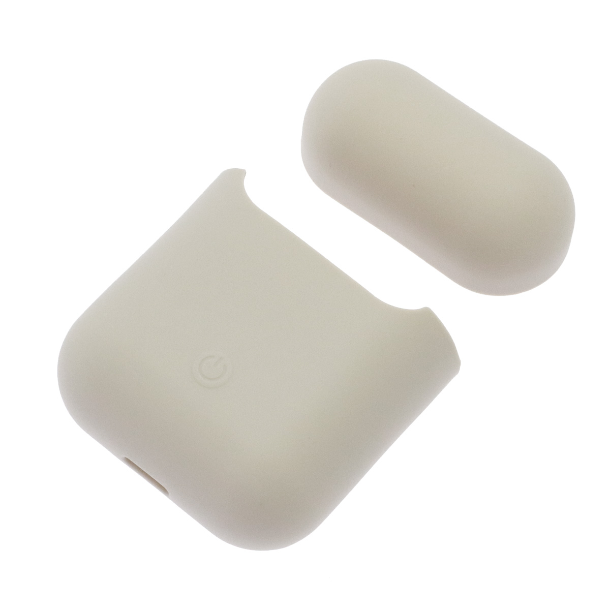 Чехол Silicon Case Slim для беспроводных наушников APPLE AirPods 1, AirPods 2, силикон, цвет молочный Чехол Silicon Case Slim для беспроводных наушников APPLE AirPods 1, AirPods 2, силикон, цвет молочный