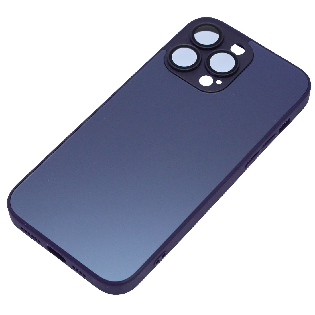 Чехол накладка AG Glass case для APPLE iPhone 14 Pro Max (6.7"), силикон, пластик, защита камеры, цвет темно фиолетовый