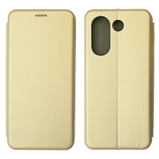 Чехол книжка STYLISH для TECNO Camon 20 4G, TECNO Camon 20 Pro 4G, экокожа, визитница, цвет золотистый Чехол книжка STYLISH для TECNO Camon 20 4G, TECNO Camon 20 Pro 4G, экокожа, визитница, цвет золотистый