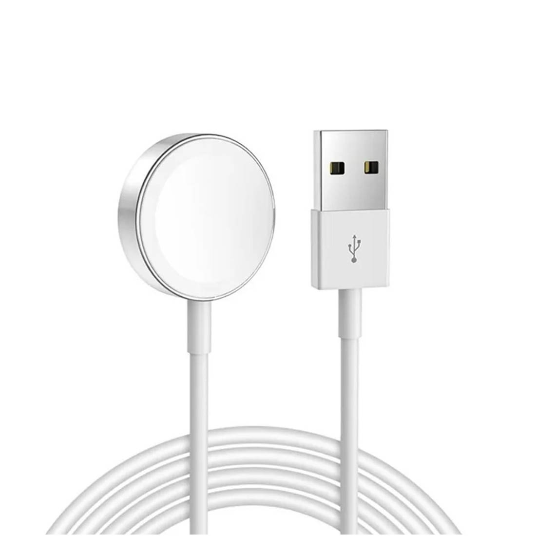 Зарядка NTM FM1-131 для смарт часов, длина 1 метр, цвет бело серебристый