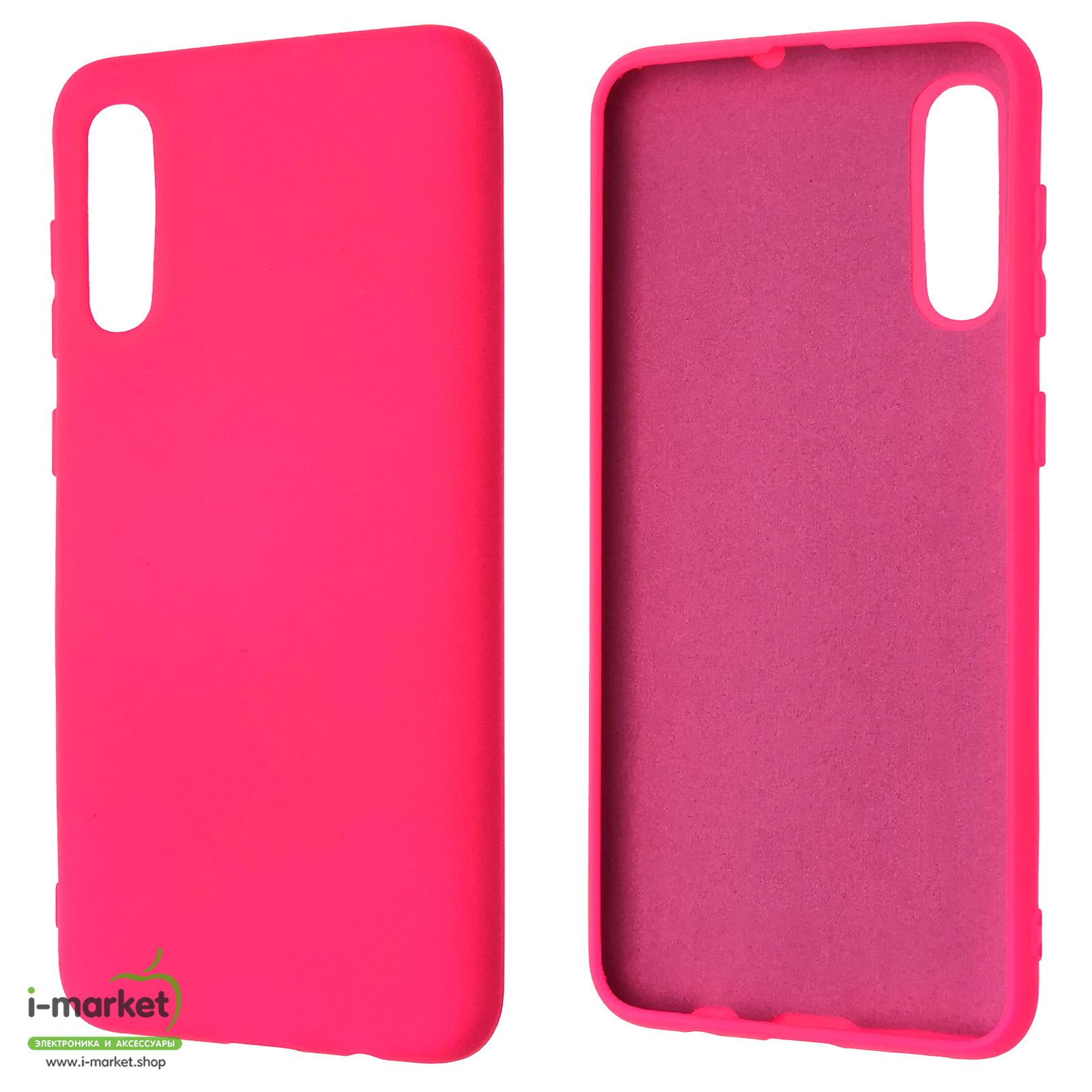 Чехол накладка Silicon Cover для SAMSUNG Galaxy A50 (SM-A505), A30s (SM-A307), A50s (SM-A507), силикон, бархат, цвет малиновый