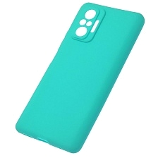 Чехол накладка SOFT TOUCH для XIAOMI Redmi Note 10 Pro, силикон, матовый, цвет бирюзовый