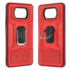 Чехол накладка для XIAOMI POCO X3, POCO X3 Pro, силикон, с кольцом держателем, цвет красный Чехол накладка для XIAOMI POCO X3, POCO X3 Pro, силикон, с кольцом держателем, цвет красный