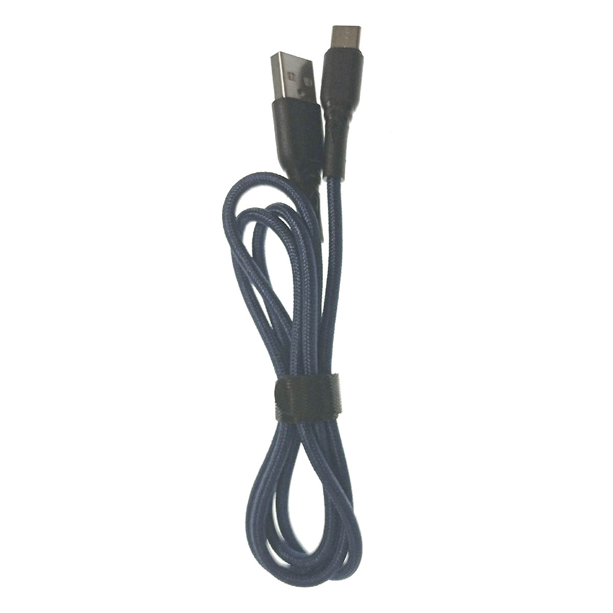 Кабель XB X37t USB Type C, нейлон, длина 1 метр, цвет синий Кабель XB X37t USB Type C, нейлон, длина 1 метр, цвет синий