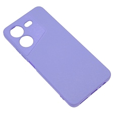 Чехол накладка NANO для TECNO POVA 5 4G, защита камеры, силикон, бархат, цвет сиреневый Чехол накладка NANO для TECNO POVA 5 4G, защита камеры, силикон, бархат, цвет сиреневый
