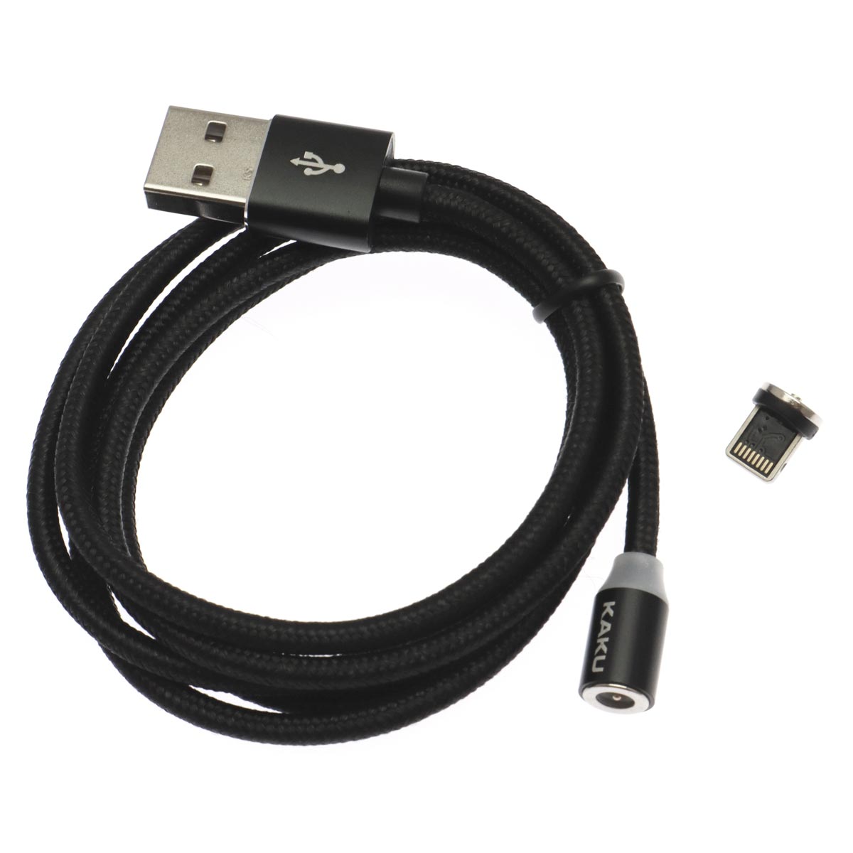 Магнитный зарядный кабель KAKU KSC-306 HEDONG, длина 1 метр, с магнитной насадкой APPLE Lightning 8 pin, цвет черный | Последняя цена
