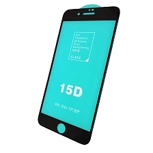 Защитное стекло 15D для APPLE iPhone 7 Plus, iPhone 8 Plus, цвет окантовки черный. Защитное стекло 15D для APPLE iPhone 7 Plus, iPhone 8 Plus, цвет окантовки черный.