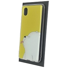 Чехол накладка для SAMSUNG Galaxy A01 Core (SM-A013), силикон, рисунок Белый мишка Чехол накладка для SAMSUNG Galaxy A01 Core (SM-A013), силикон, рисунок Белый мишка