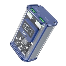 Внешний портативный аккумулятор, Power Bank HOCO J105, 10000 mAh, 22.5W, PD20W, QC3.0, LED дисплей, цвет синий (распродажа -30%)