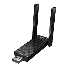 Беспроводной Wi-Fi USB адаптер HOCO HI34, 2.4ГГц, 5ГГц, Wi-FI 6, 600Mbs, цвет черный Беспроводной Wi-Fi USB адаптер HOCO HI34, 2.4ГГц, 5ГГц, Wi-FI 6, 600Mbs, цвет черный