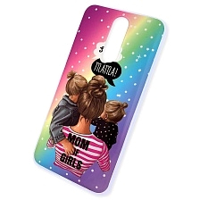 Чехол накладка для XIAOMI Redmi 8, силикон, глянец, рисунок Super MAMA! MOM OF GIRLS.