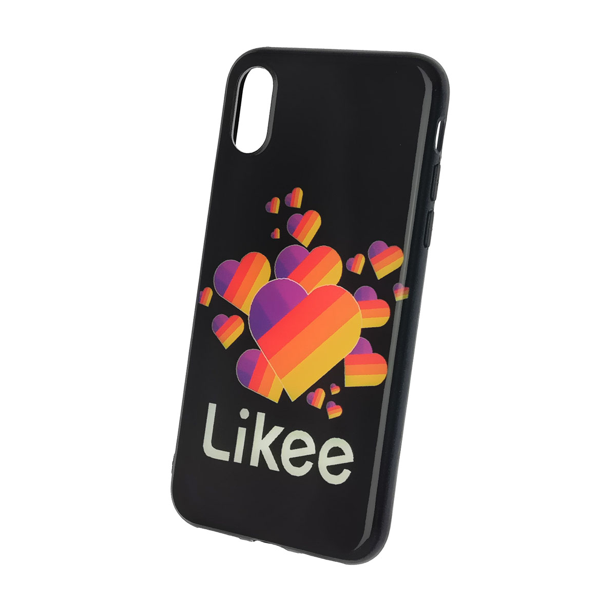 Чехол накладка для APPLE iPhone X, iPhone XS, силикон, рисунок Likee Black.