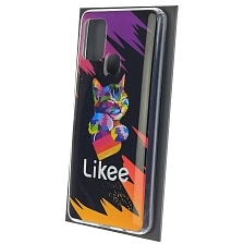 Чехол накладка Vinil для SAMSUNG Galaxy A21s (SM-A217), силикон, рисунок Likee Cat, цвет черный Чехол накладка Vinil для SAMSUNG Galaxy A21s (SM-A217), силикон, рисунок Likee Cat, цвет черный