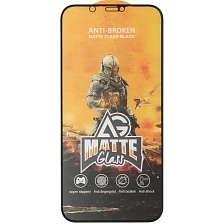 Защитное стекло AG MATTE Glass для APPLE iPhone 12 Pro Max (6.7"), с бортиком, матовое, цвет окантовки черный
