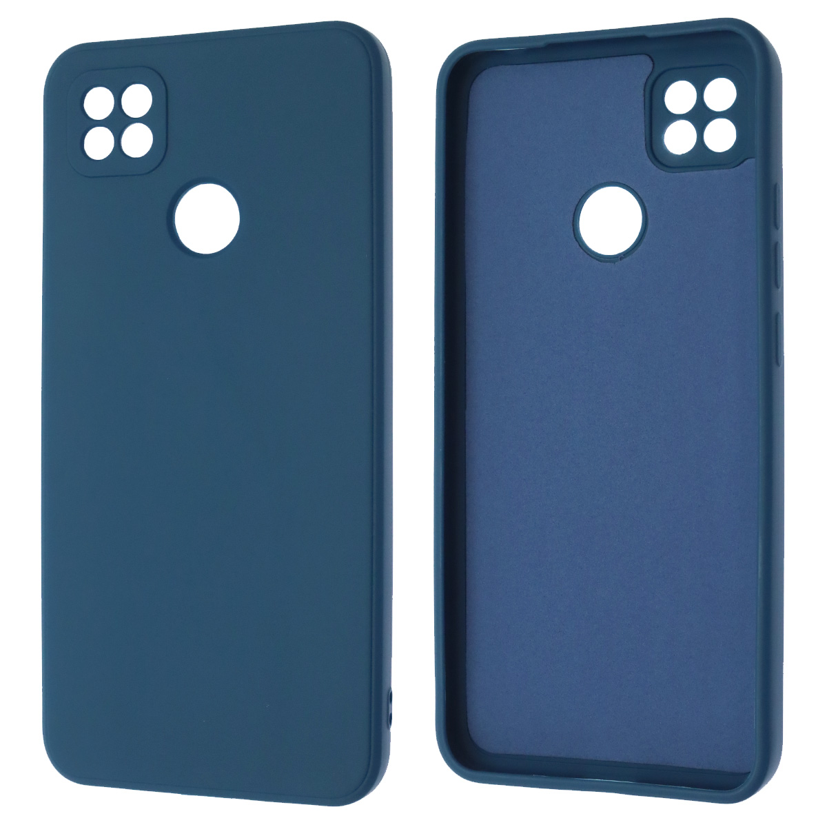 Чехол накладка для XIAOMI Redmi 9C, Redmi 10A, силикон, бархат, цвет темно синий Чехол накладка для XIAOMI Redmi 9C, Redmi 10A, силикон, бархат, цвет темно синий