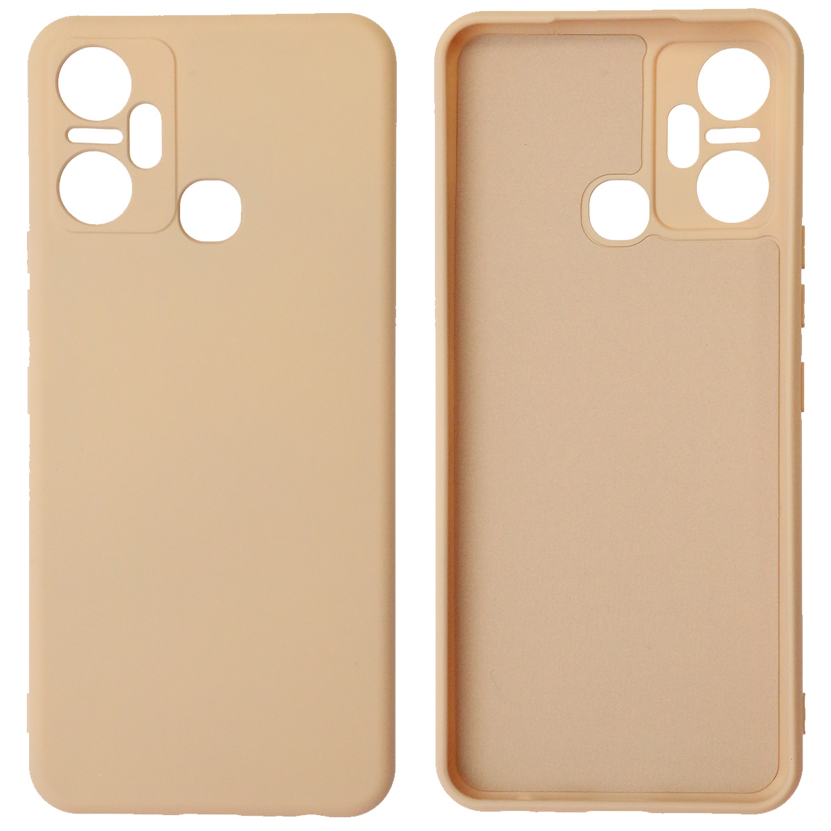 Чехол накладка NANO для INFINIX Smart 6 Plus, силикон, бархат, цвет розовый песок Чехол накладка NANO для INFINIX Smart 6 Plus, силикон, бархат, цвет розовый песок
