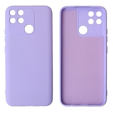 Чехол накладка NANO для Realme Narzo 50A, силикон, бархат, цвет сиреневый Чехол накладка NANO для Realme Narzo 50A, силикон, бархат, цвет сиреневый