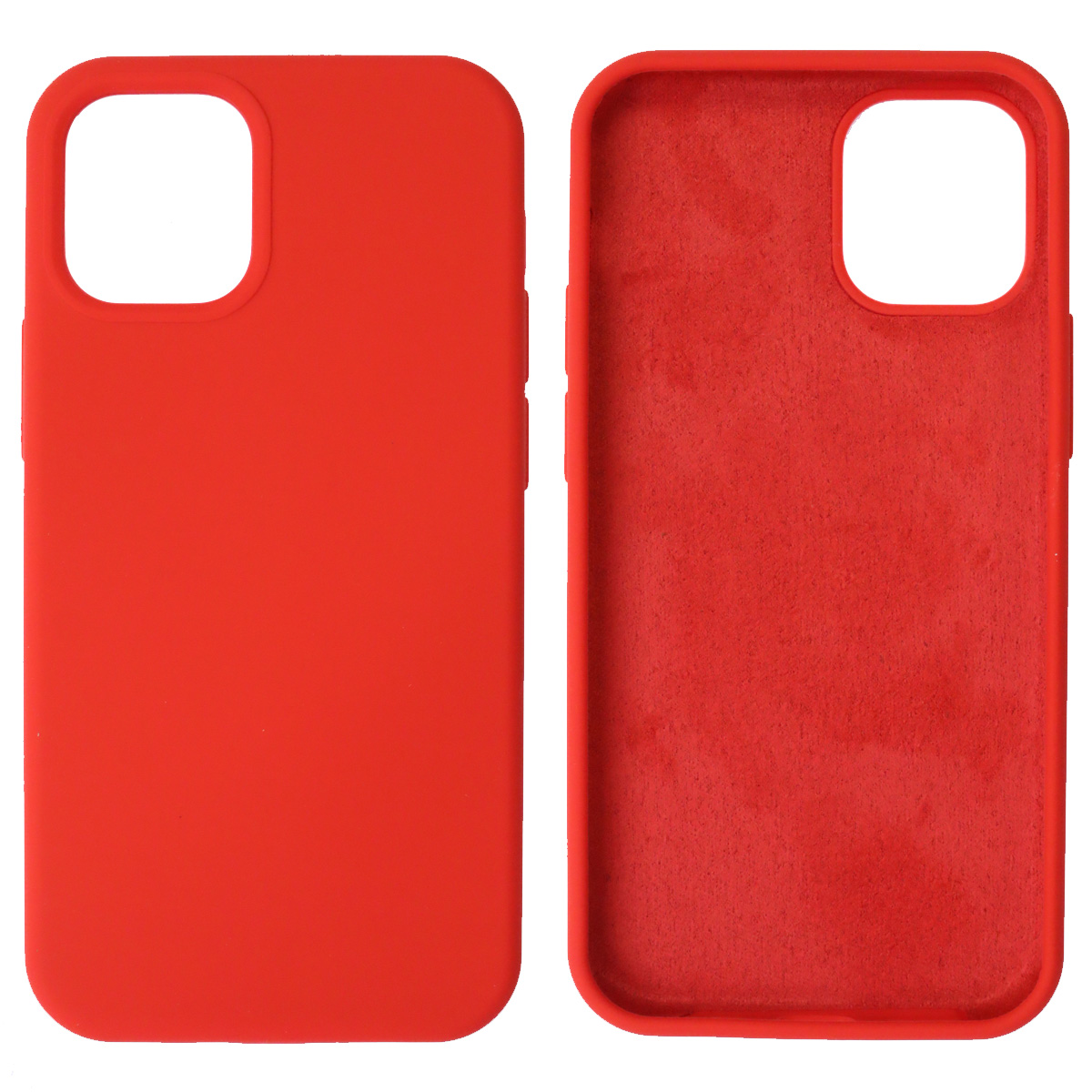 Чехол накладка Silicon Case для APPLE iPhone 12 mini (5.4"), силикон, бархат, цвет красный Чехол накладка Silicon Case для APPLE iPhone 12 mini (5.4"), силикон, бархат, цвет красный