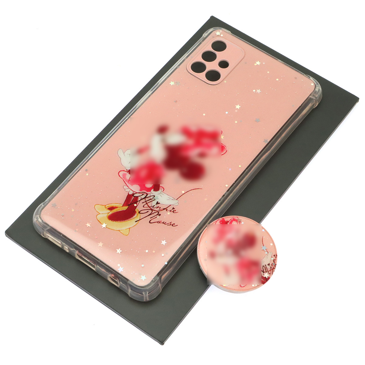 Чехол накладка для SAMSUNG Galaxy A51, силикон, фактурный глянец, с поп сокетом, рисунок Мышка с помадой Чехол накладка для SAMSUNG Galaxy A51, силикон, фактурный глянец, с поп сокетом, рисунок Мышка с помадой
