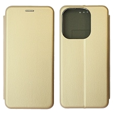 Чехол книжка STYLISH для TECNO Spark Go 2023, TECNO POP 7 Pro, TECNO POP 7, INFINIX SMART 7, INFINIX SMART 7 HD, экокожа, визитница, цвет золотистый