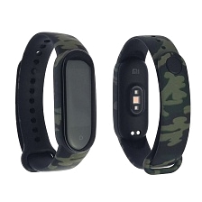 Сменный ремешок для фитнес браслета, смарт часов XIAOMI Mi Band 5, рисунок зеленый камуфляж. Сменный ремешок для фитнес браслета, смарт часов XIAOMI Mi Band 5, рисунок зеленый камуфляж.