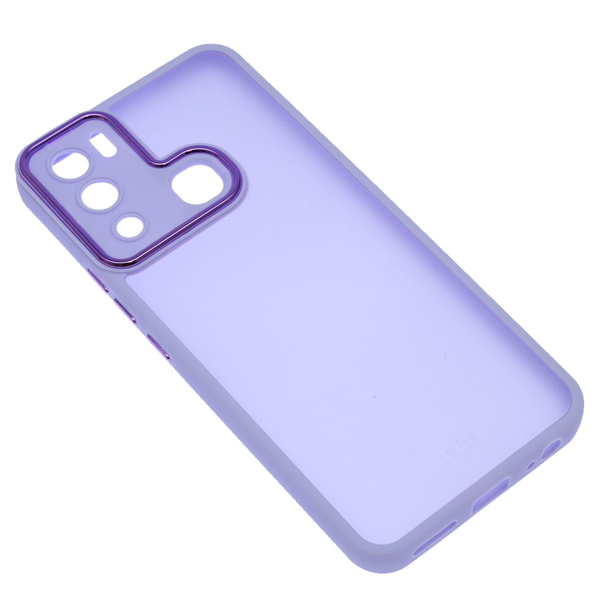 Чехол накладка KING для INFINIX HOT 12i, силикон, пластик, защита камеры, цвет окантовки сиреневый Чехол накладка KING для INFINIX HOT 12i, силикон, пластик, защита камеры, цвет окантовки сиреневый
