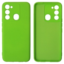 Чехол накладка NANO для TECNO Spark GO 2022, Spark 8C, Spark 9, силикон, бархат, цвет ярко зеленый