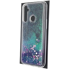 Чехол накладка для Realme C3, силикон, переливашка, блестки, цвет фиолетовый