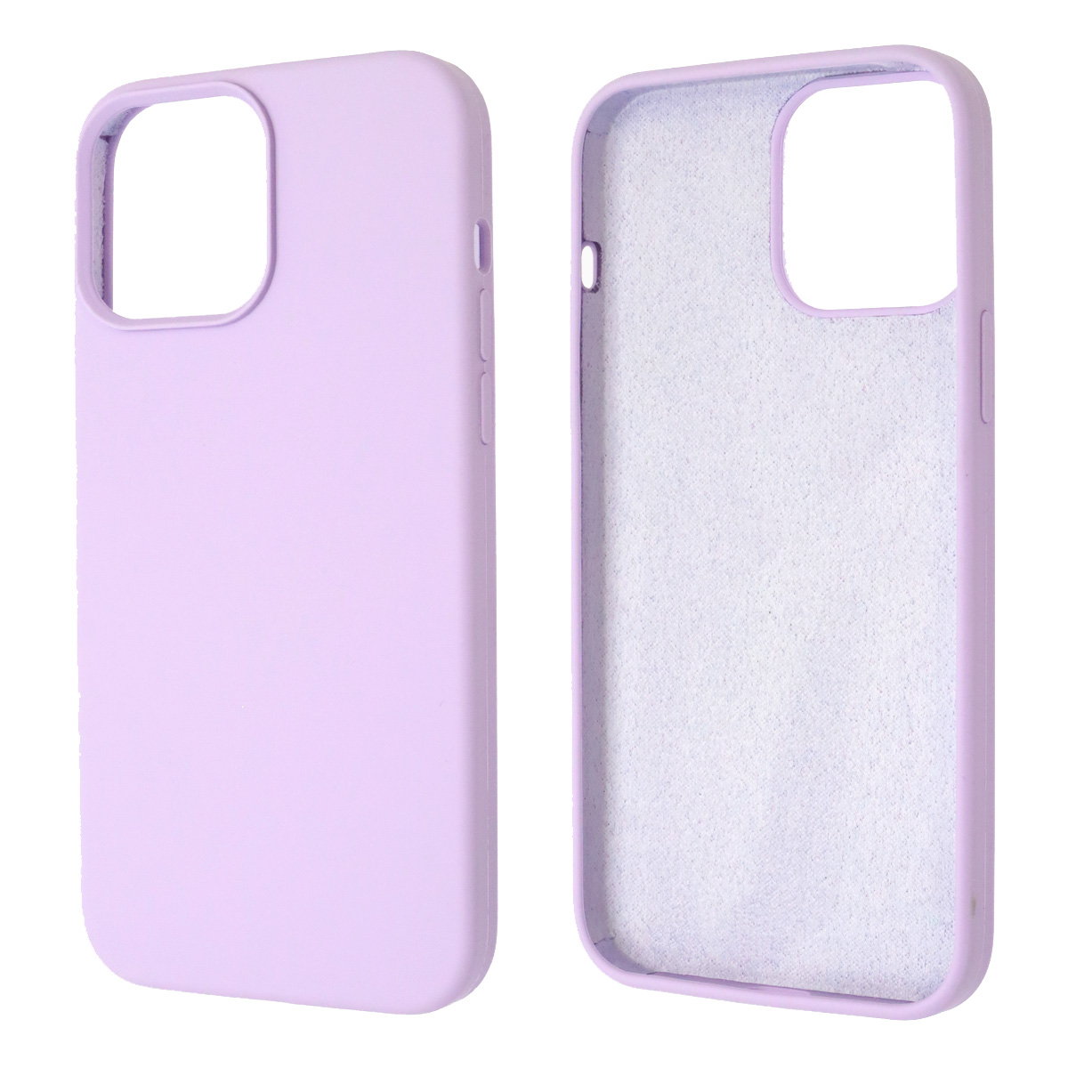 Чехол накладка Silicon Case для APPLE iPhone 13 Pro Max (6.7), силикон, бархат, цвет сиреневый Чехол накладка Silicon Case для APPLE iPhone 13 Pro Max (6.7), силикон, бархат, цвет сиреневый