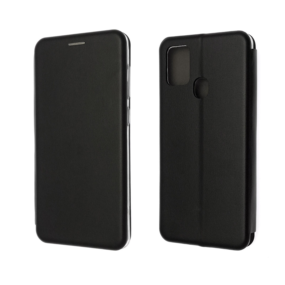 Чехол книжка для SAMSUNG Galaxy A21S (SM-A217), экокожа, визитница, цвет черный