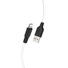 Кабель HOCO X21 Plus Lightning 8 pin, флуоресцентный, 2.4A, длина 1 метр, цвет черно белый Кабель HOCO X21 Plus Lightning 8 pin, флуоресцентный, 2.4A, длина 1 метр, цвет черно белый
