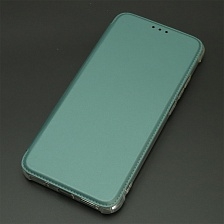 Чехол книжка для XIAOMI Redmi 10C, XIAOMI POCO C40, экокожа, визитница, цвет темно зеленый