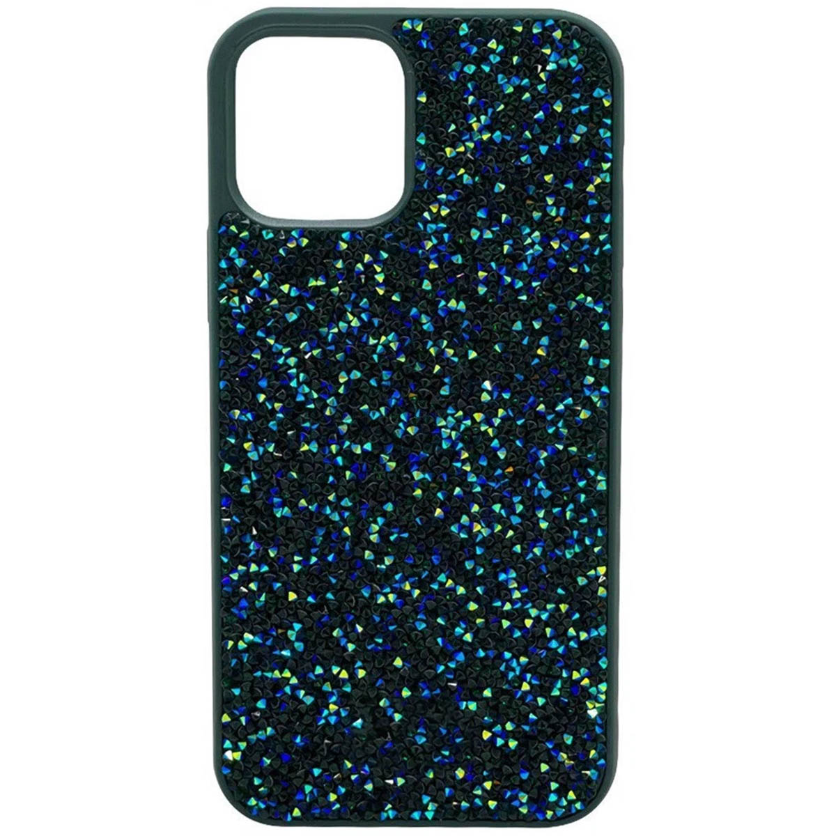Чехол накладка для APPLE iPhone 12 Pro Max (6.7"), стразы, цвет хвойный Чехол накладка для APPLE iPhone 12 Pro Max (6.7"), стразы, цвет хвойный