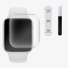 Защитная пленка, стекло Nano UV для APPLE Watch 42 мм, на весь экран, клей и лампа, цвет прозрачный