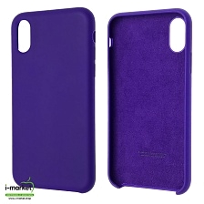 Чехол накладка Silicon Case для APPLE iPhone X, iPhone XS, силикон, бархат, цвет индиго Чехол накладка Silicon Case для APPLE iPhone X, iPhone XS, силикон, бархат, цвет индиго