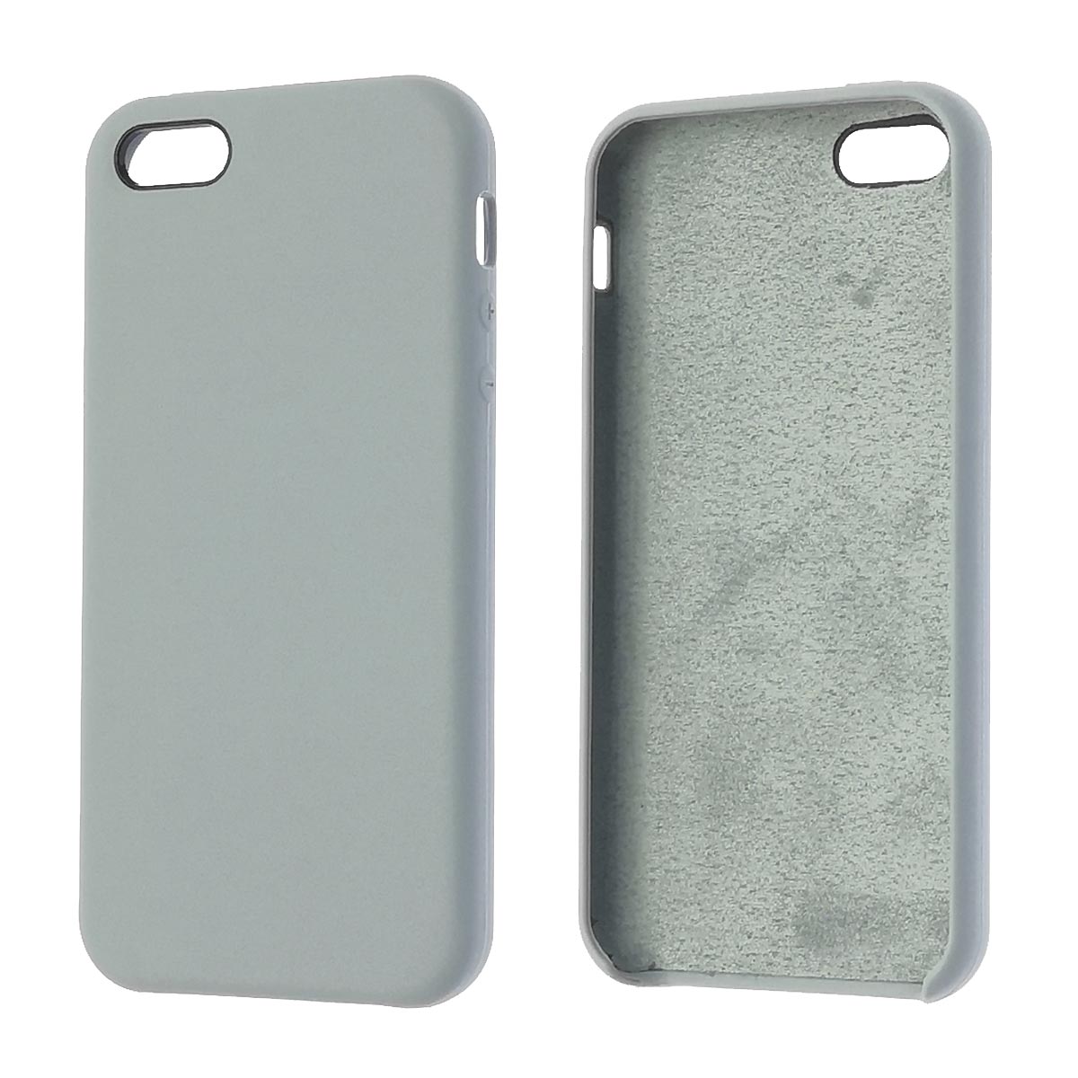 Чехол накладка Silicon Case для APPLE iPhone 5, 5G, 5S, SE, силикон, бархат, цвет светло серый Чехол накладка Silicon Case для APPLE iPhone 5, 5G, 5S, SE, силикон, бархат, цвет светло серый