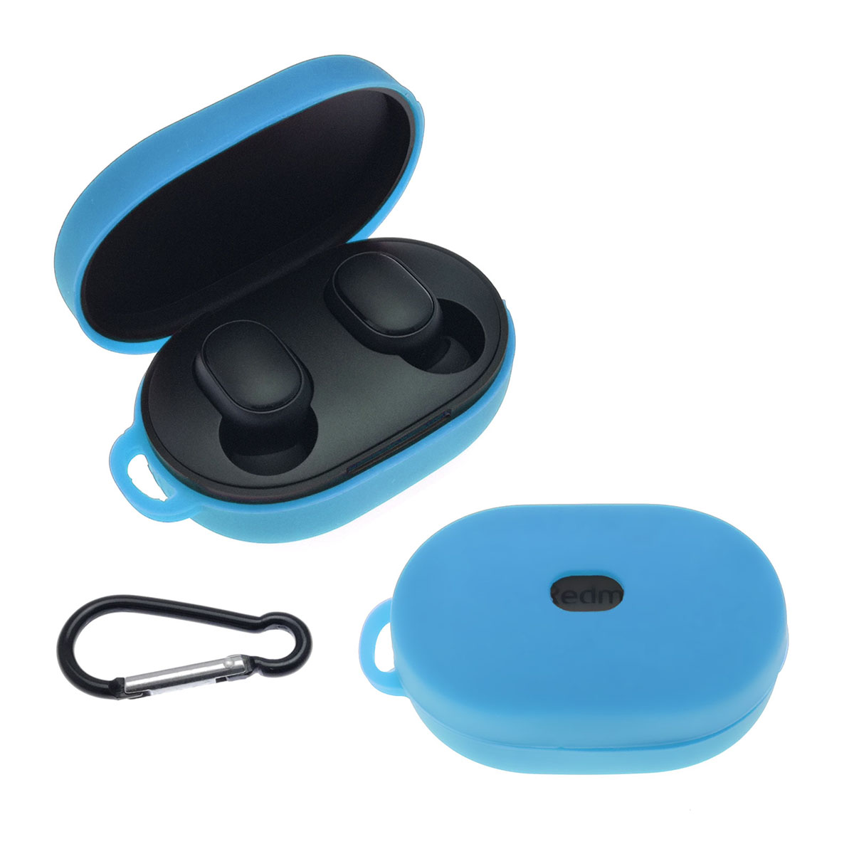 Чехол для наушников XIAOMI Redmi AirDots Youth Edition, силикон, цвет небесно голубой. Чехол для наушников XIAOMI Redmi AirDots Youth Edition, силикон, цвет небесно голубой.