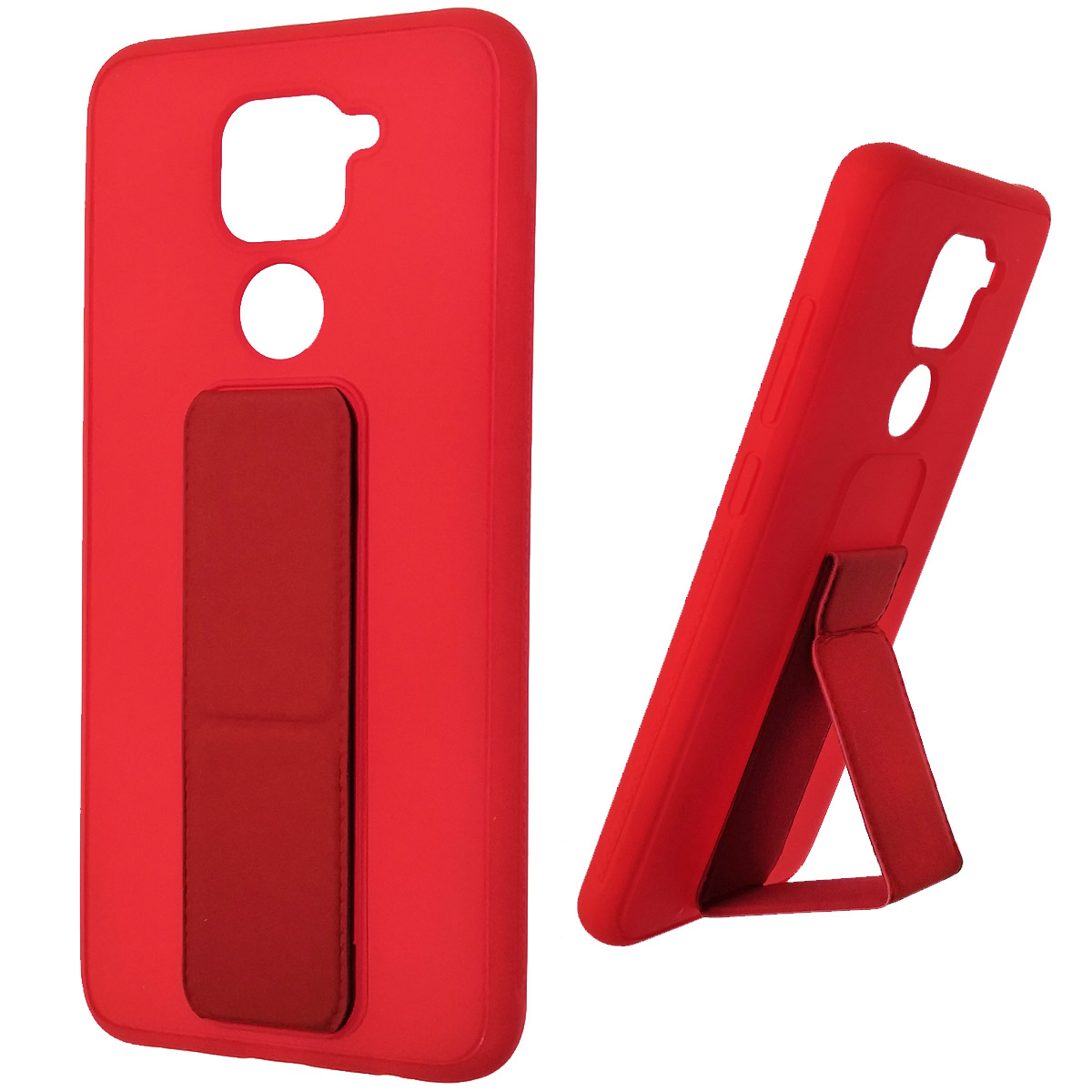 Чехол накладка L NANO для XIAOMI Redmi Note 9, силикон, держатель, цвет красный