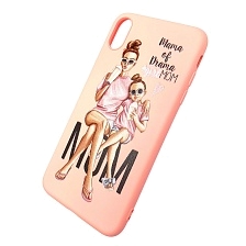 Чехол накладка для APPLE iPhone XS MAX, силикон, рисунок Mama of Drama Girl MOM.
