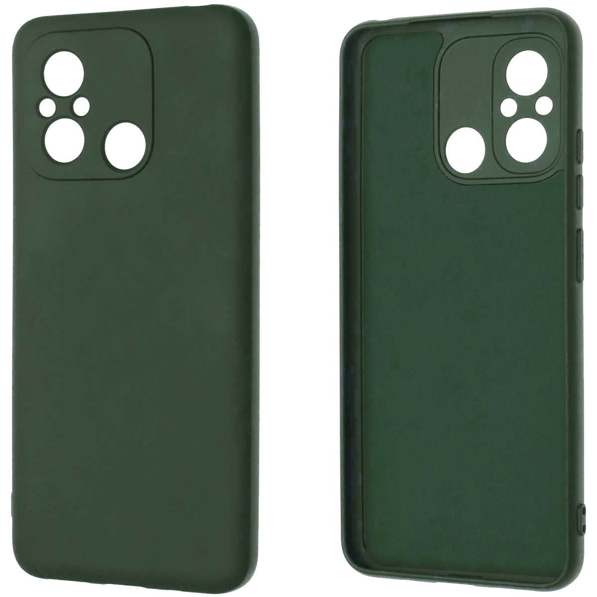 Чехол накладка NANO для XIAOMI Redmi 12C, XIAOMI POCO C55, силикон, бархат, цвет темно зеленый Чехол накладка NANO для XIAOMI Redmi 12C, XIAOMI POCO C55, силикон, бархат, цвет темно зеленый